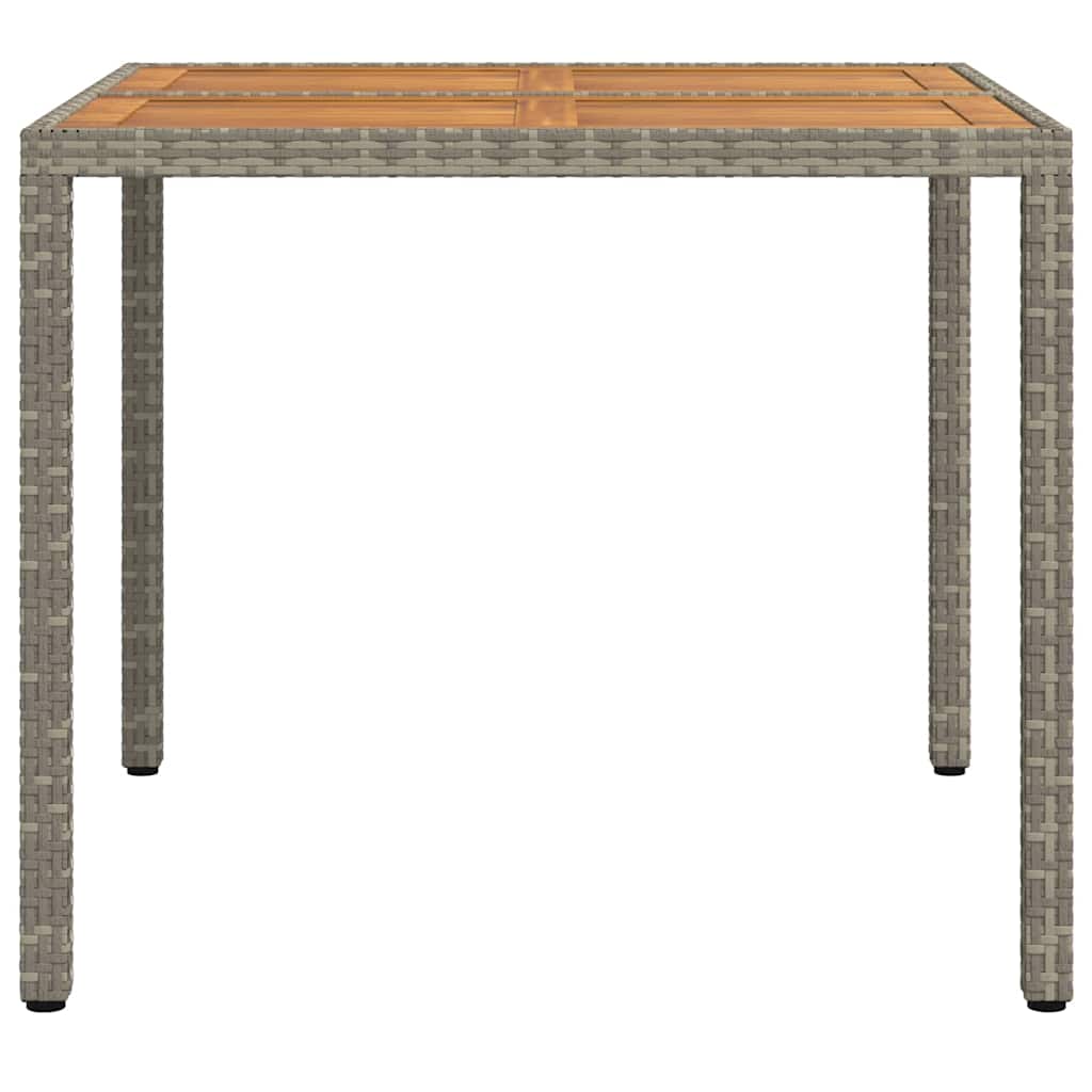 Tavolo da Giardino Grigio 90 x 90 x 75 cm polyrattan