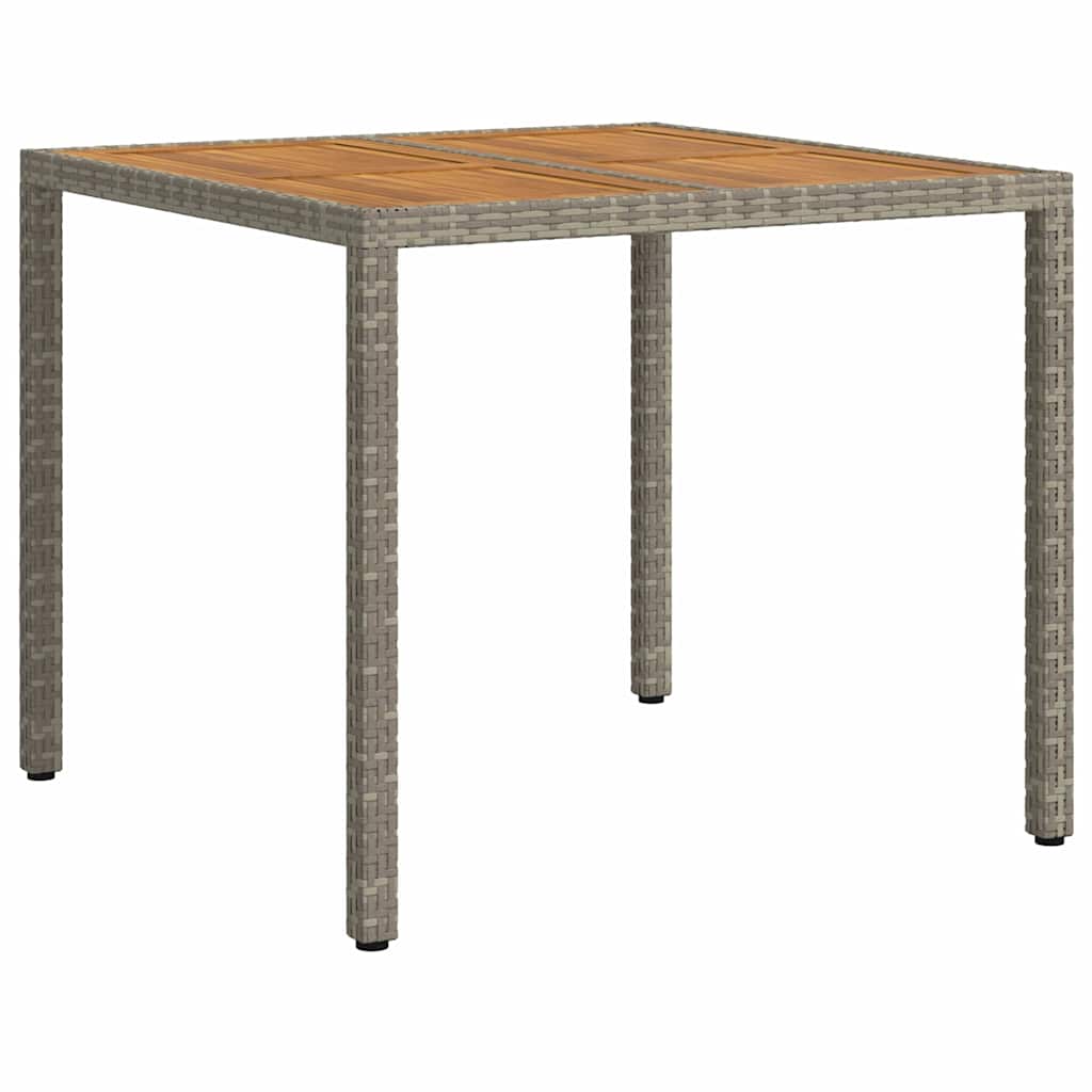 Tavolo da Giardino Grigio 90 x 90 x 75 cm polyrattan