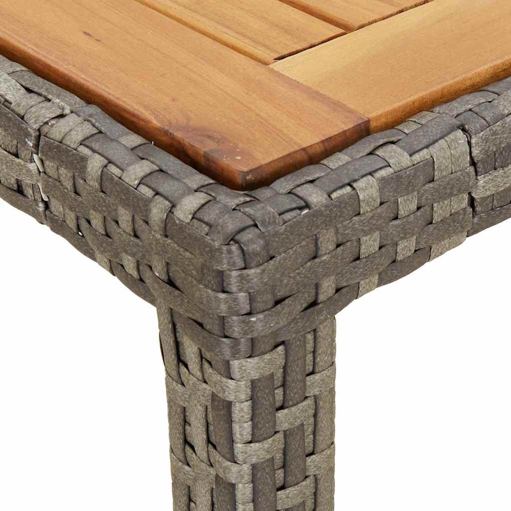 Tavolo da Giardino Grigio 90 x 90 x 75 cm polyrattan