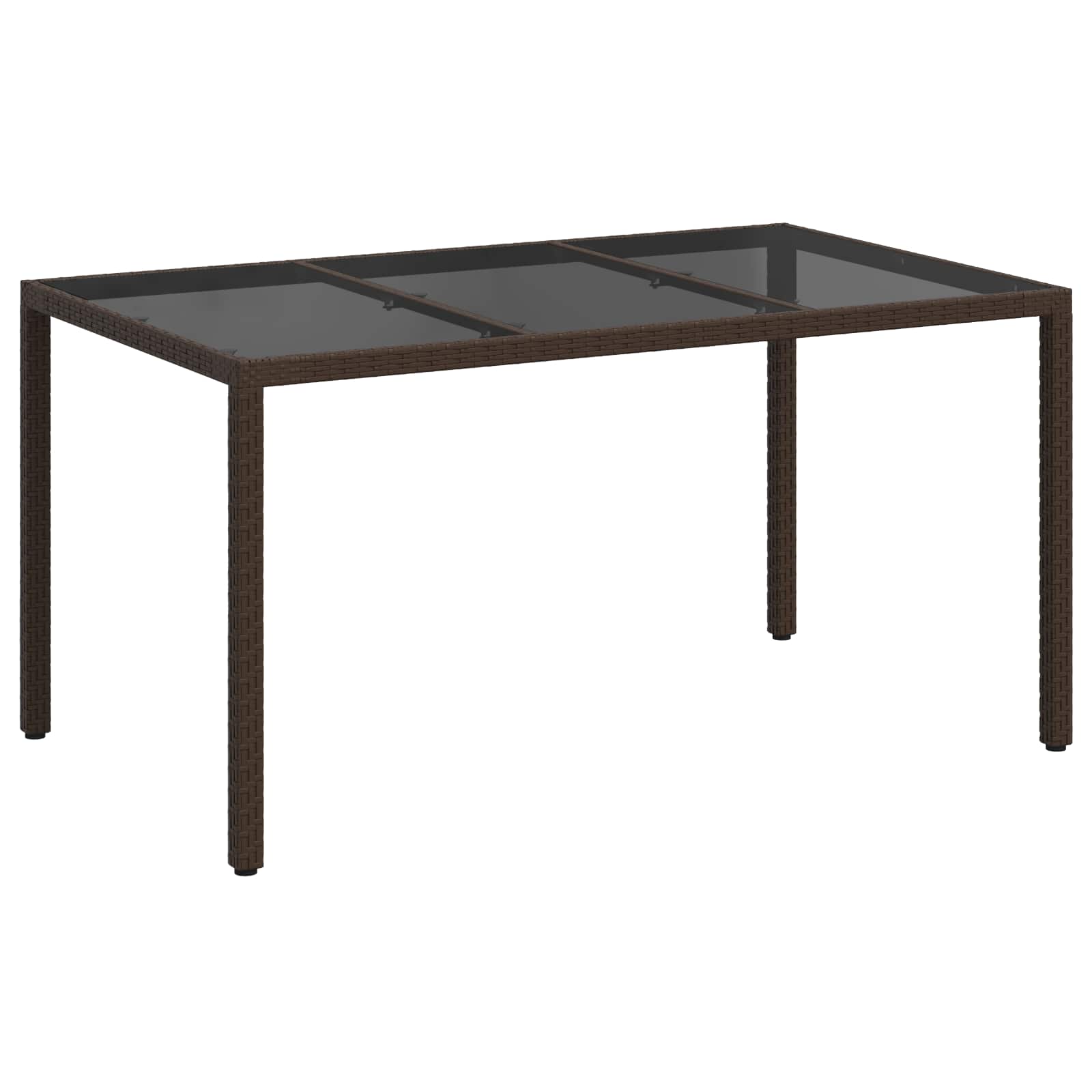 Tavolo da Giardino Marrone 150 x 90 x 75 cm polyrattan