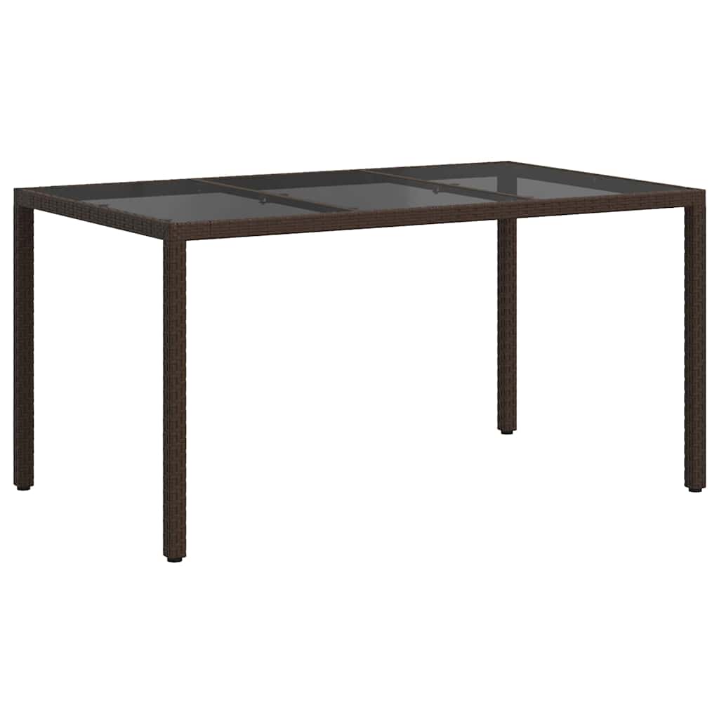 Tavolo da Giardino Marrone 150 x 90 x 75 cm polyrattan