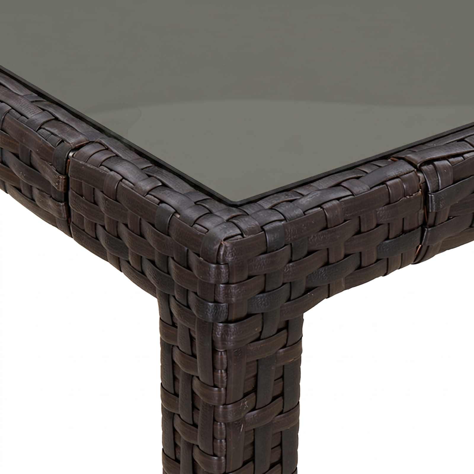 Tavolo da Giardino Marrone 150 x 90 x 75 cm polyrattan