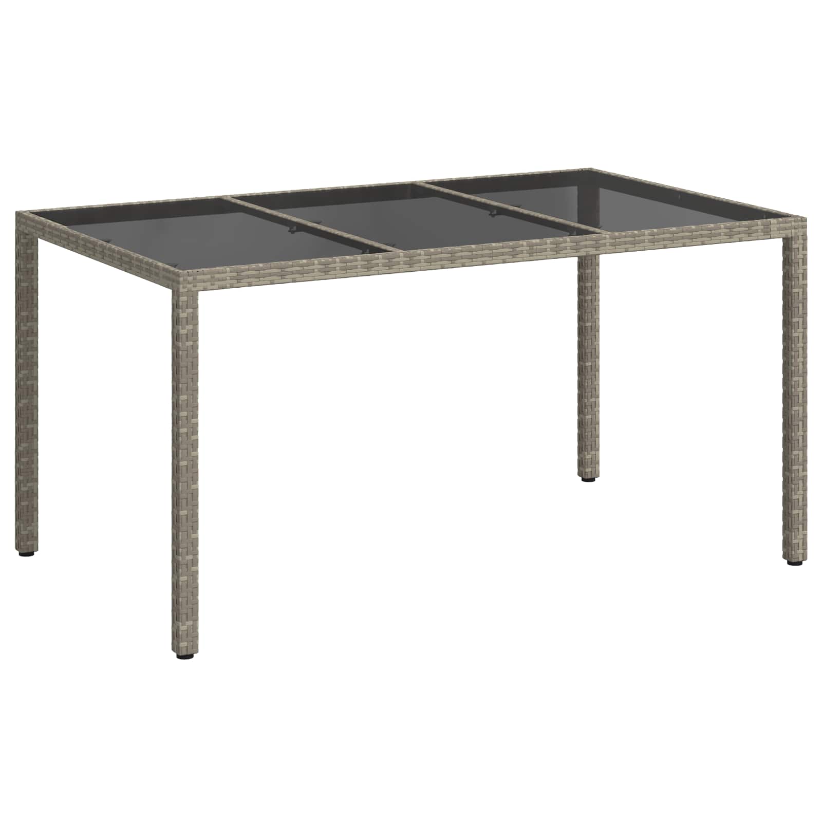 Tavolo da Giardino Grigio 150 x 90 x 75 cm polyrattan