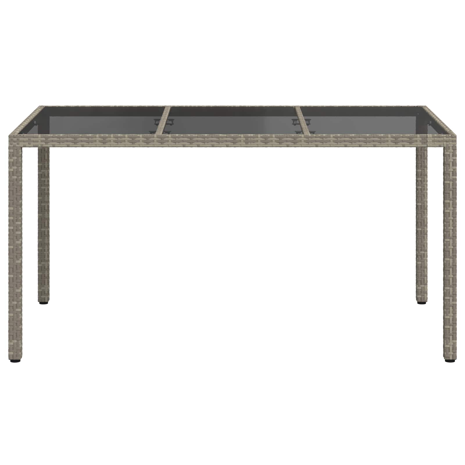 Tavolo da Giardino Grigio 150 x 90 x 75 cm polyrattan