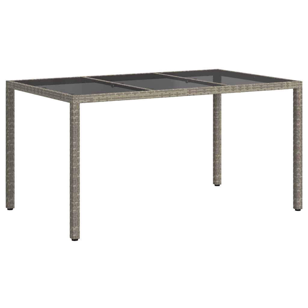 Tavolo da Giardino Grigio 150 x 90 x 75 cm polyrattan