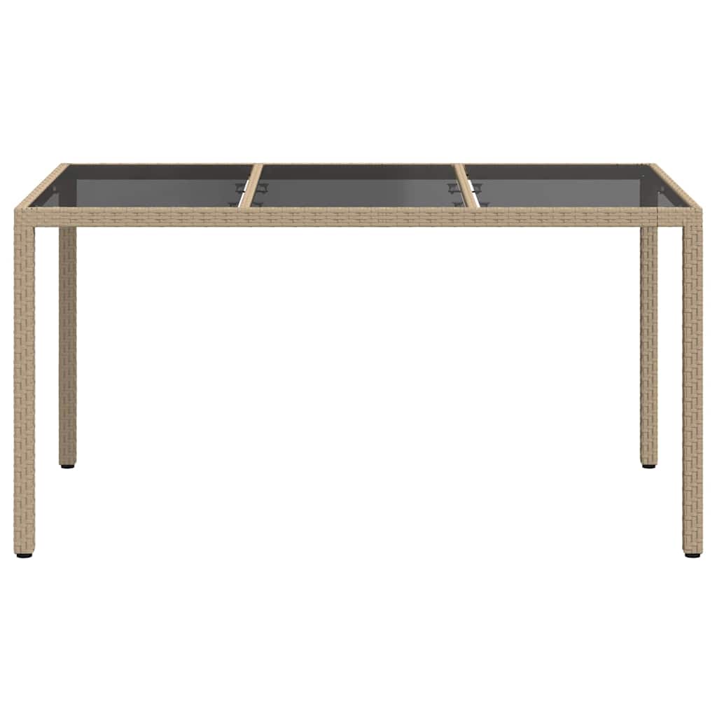 Tavolo da Giardino Beige 150 x 90 x 75 cm polyrattan