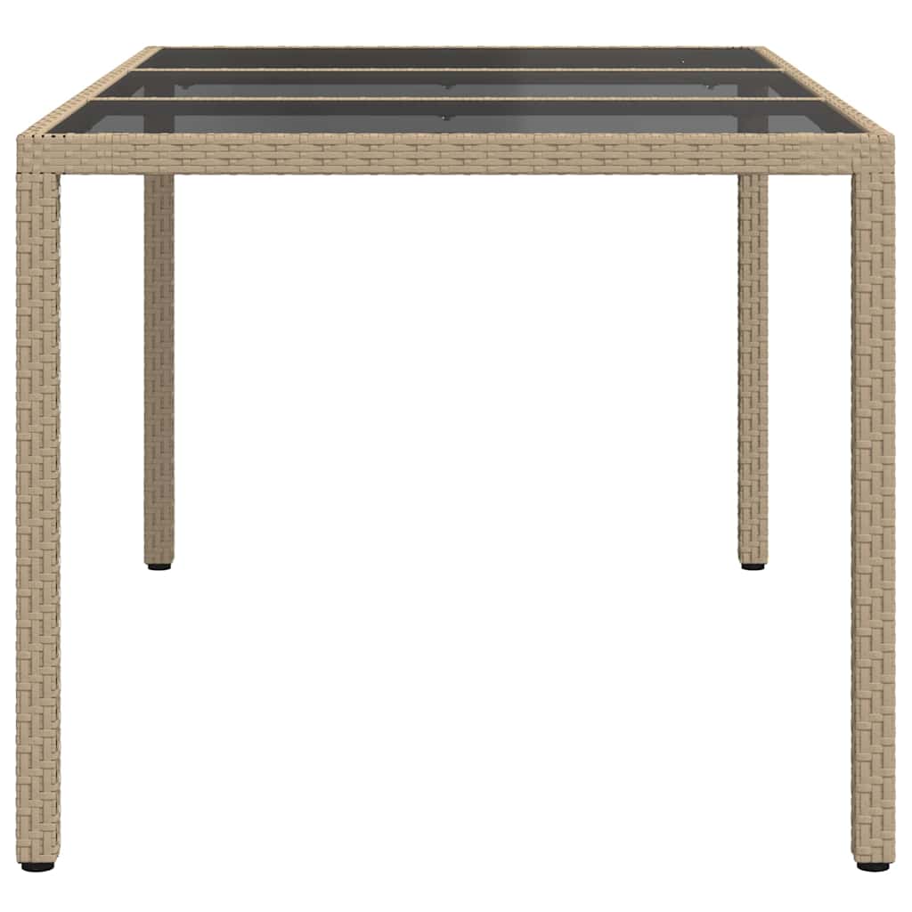Tavolo da Giardino Beige 150 x 90 x 75 cm polyrattan