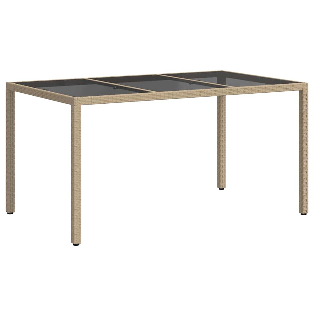 Tavolo da Giardino Beige 150 x 90 x 75 cm polyrattan