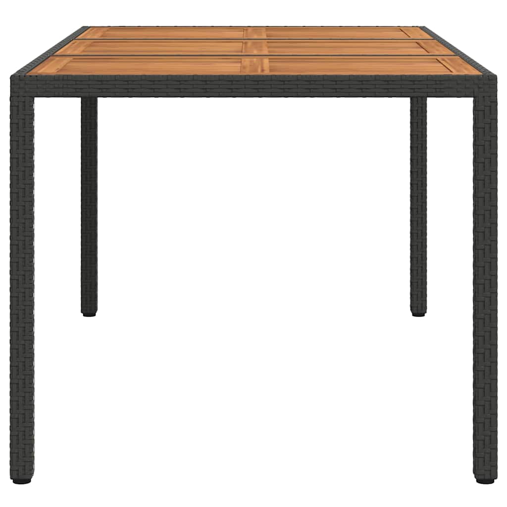 Tavolo da Giardino Nero 150 x 90 x 75 cm polyrattan