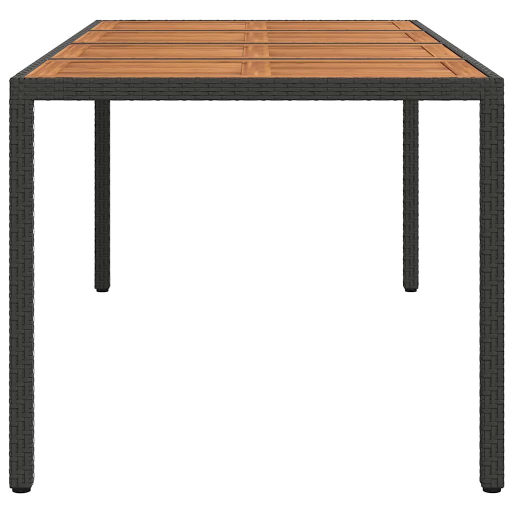 Tavolo da Giardino Nero 190 x 90 x 75 cm polyrattan