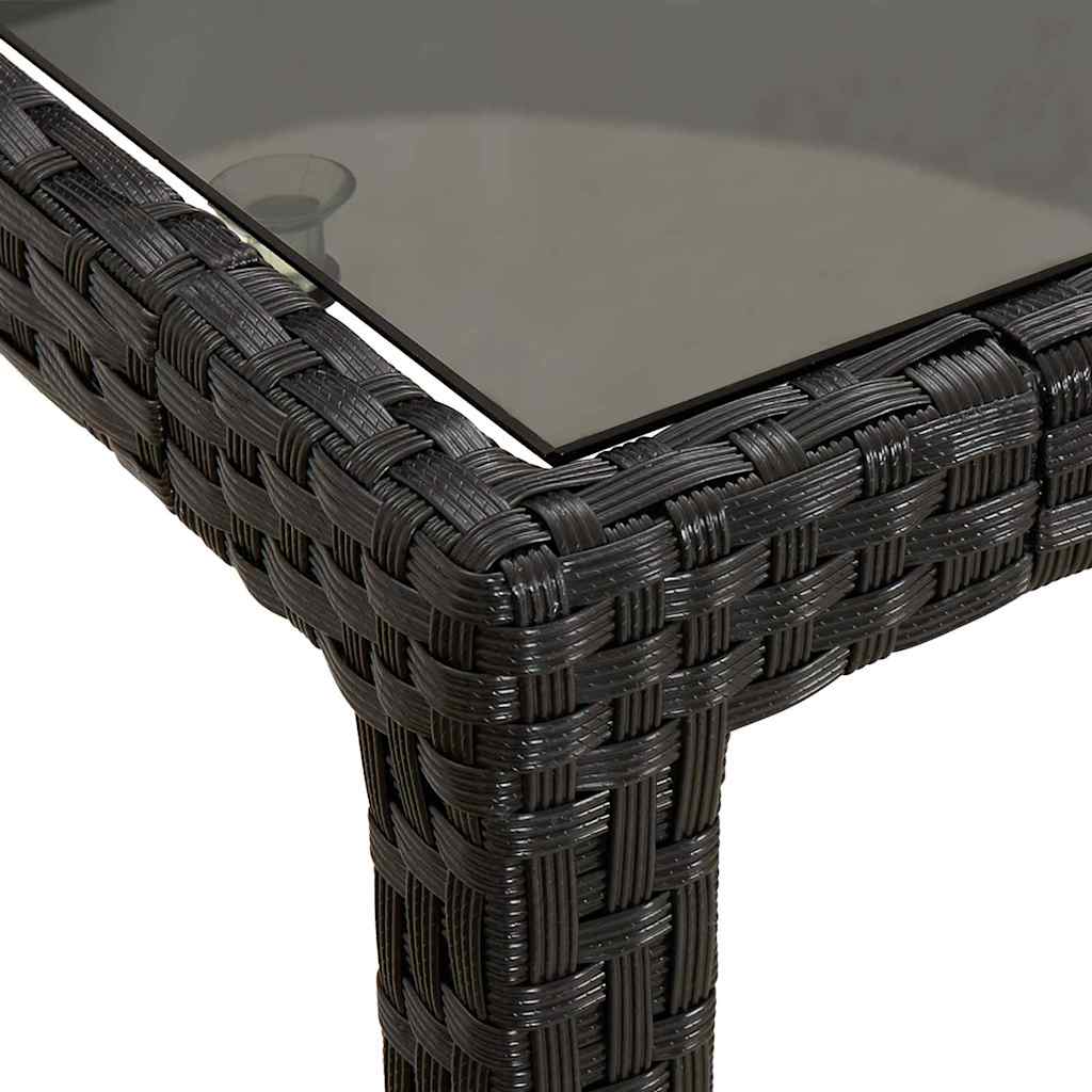 Tavolo da Giardino Nero Puro polyrattan