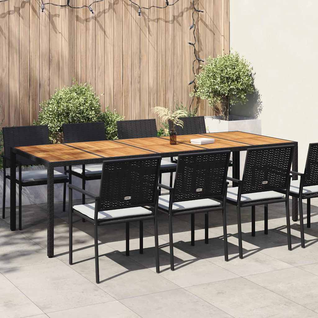 Tavolo da Giardino Nero polyrattan