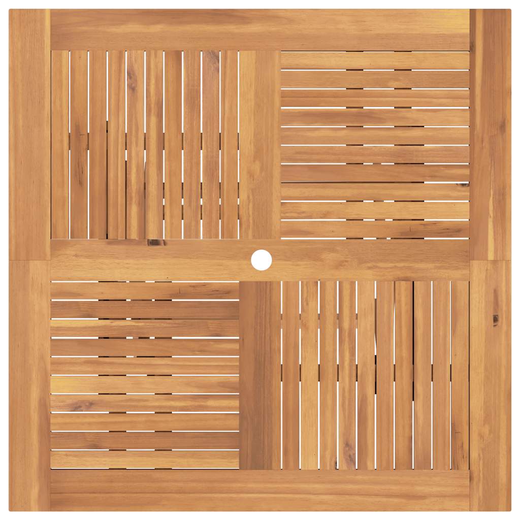 Tavolo da Giardino Pieghevole Grigio 110x110x75cm Massello Teak