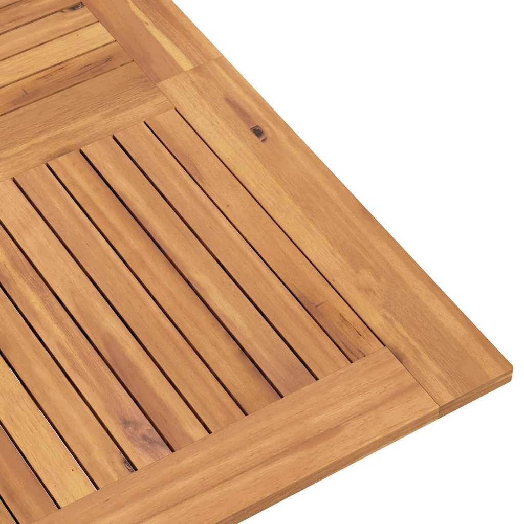 Tavolo da Giardino Pieghevole Grigio 110x110x75cm Massello Teak