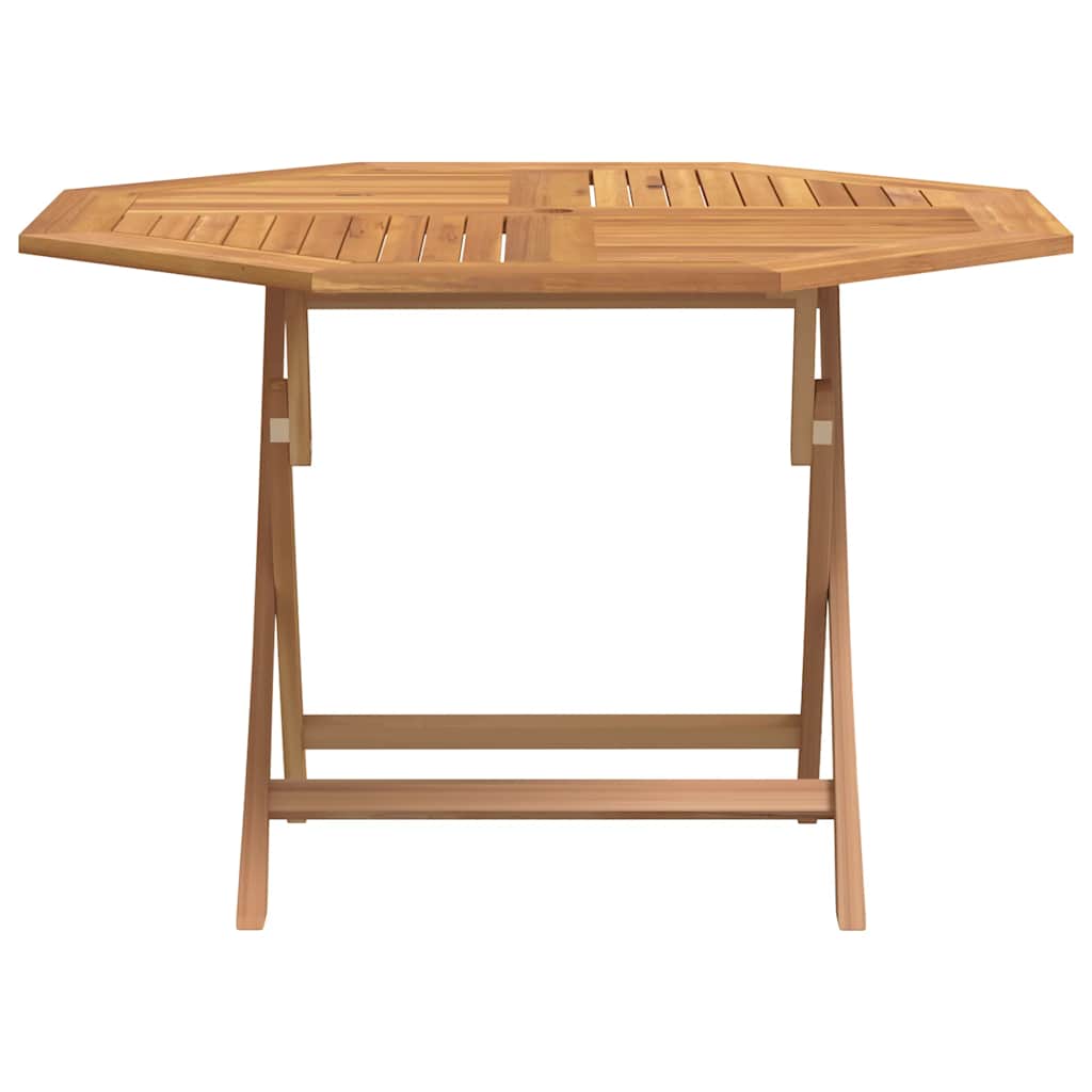Tavolo da Giardino Pieghevole Grigio 110x110x75cm Massello Teak