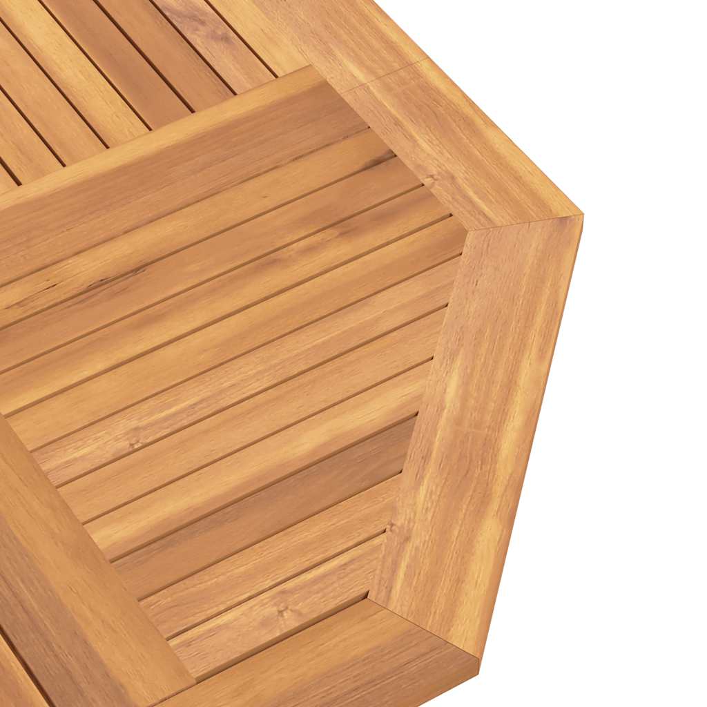 Tavolo da Giardino Pieghevole Grigio 110x110x75cm Massello Teak