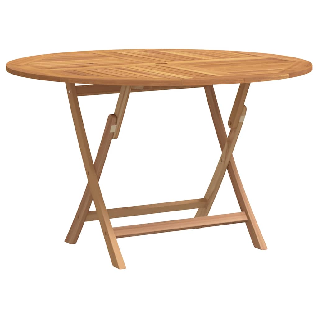 Tavolo da Giardino Pieghevole Ø110x75 cm Legno Massello di Teak