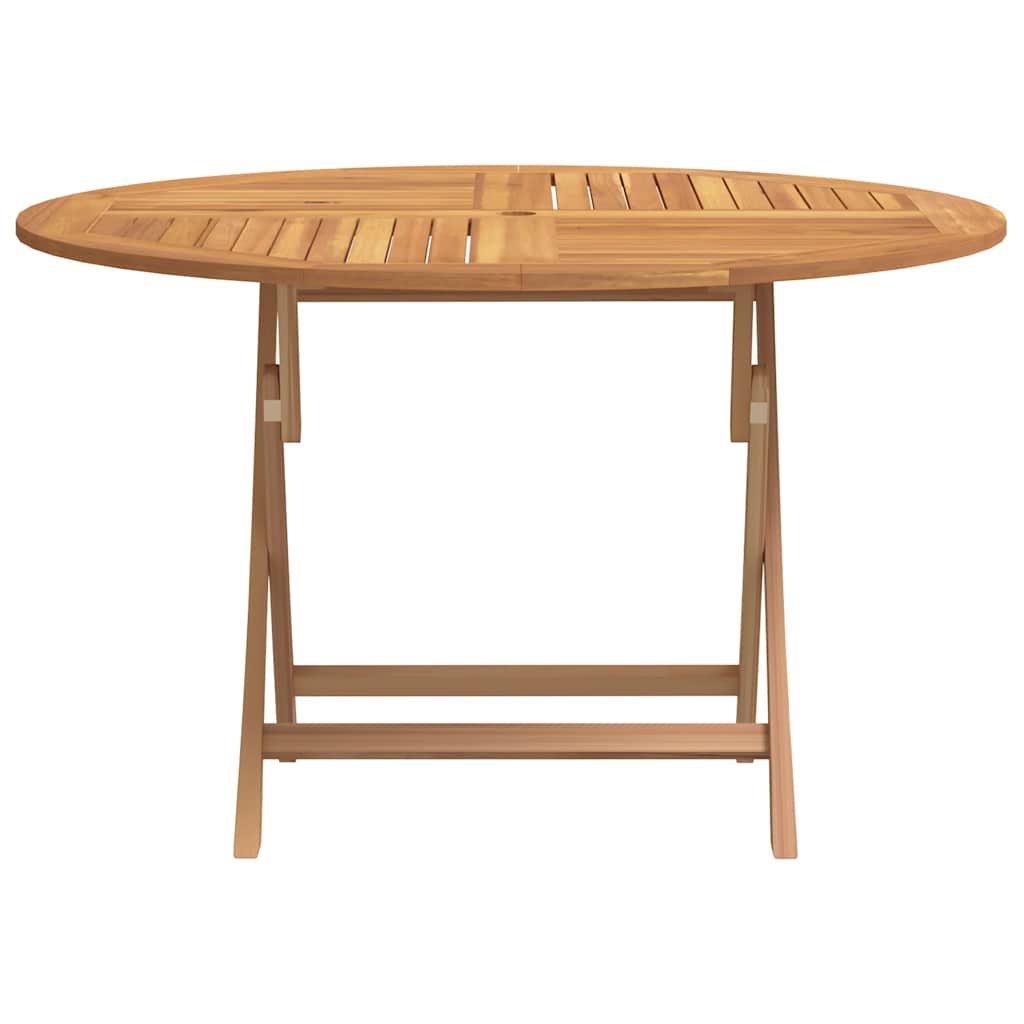 Tavolo da Giardino Pieghevole Ø110x75 cm Legno Massello di Teak