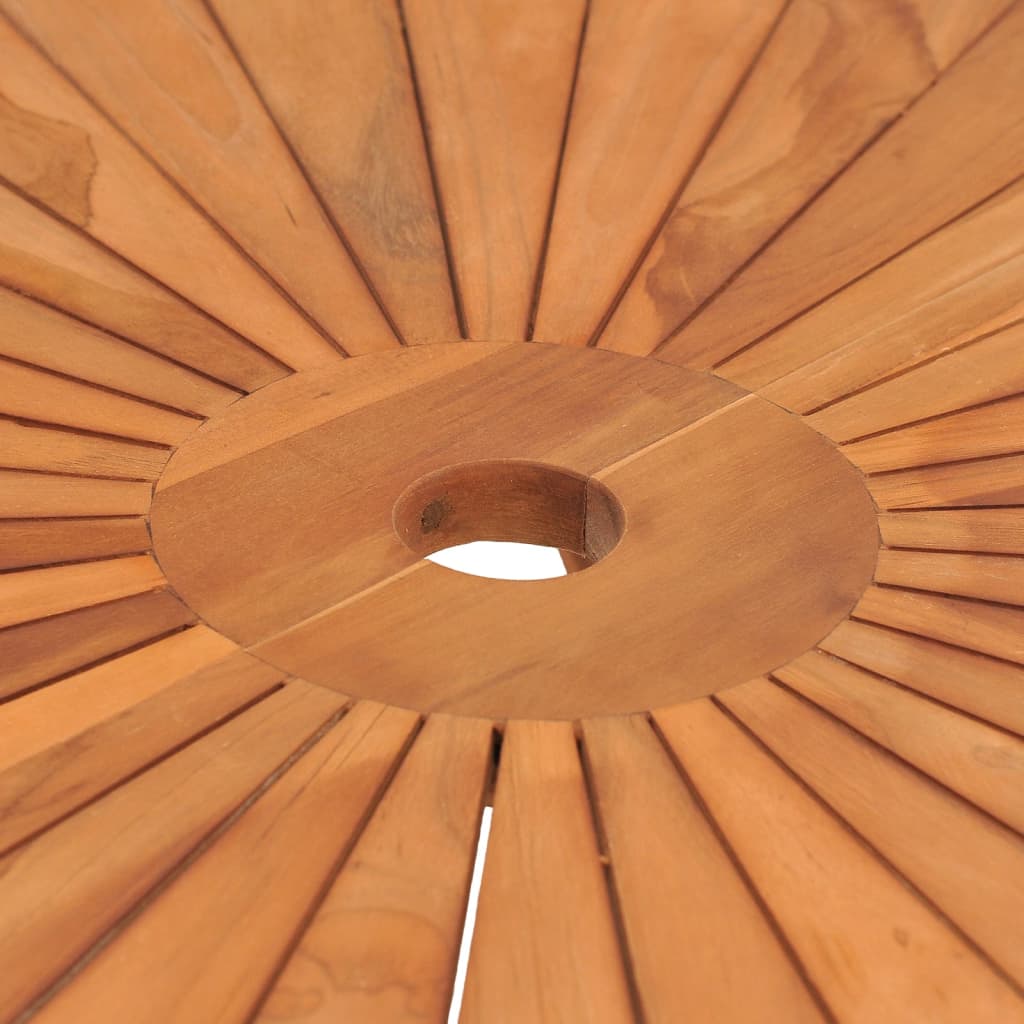 Tavolo da Giardino Pieghevole Ø 85x75 cm Legno Massello di Teak