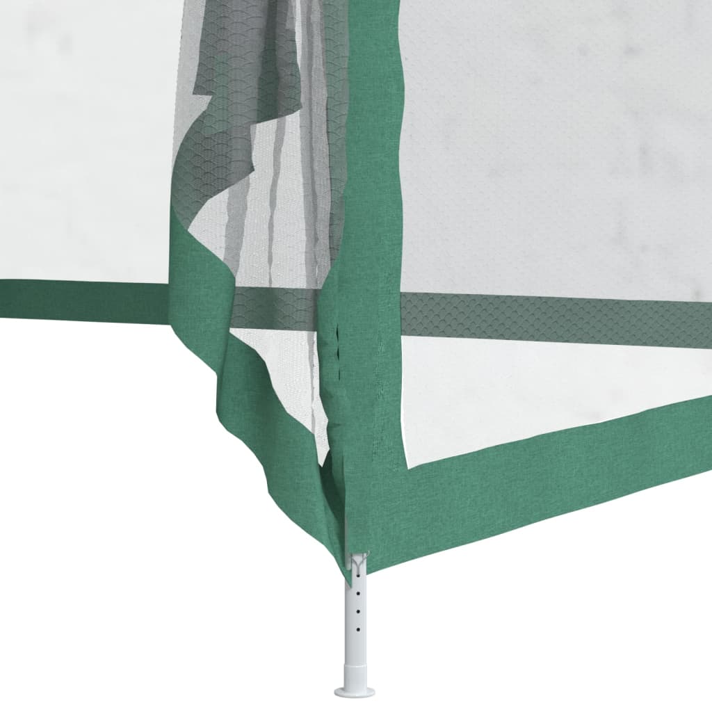 Gazebo con Tetto Doppio Verde 3x3x2,68 m in Tessuto