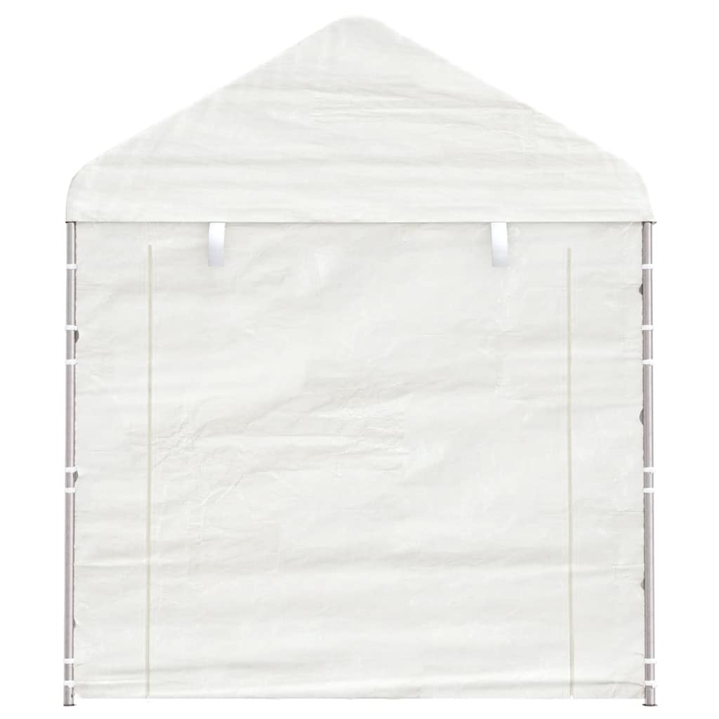 Gazebo con Tetto Bianco 2,28x2,23x2,69 m in Polietilene