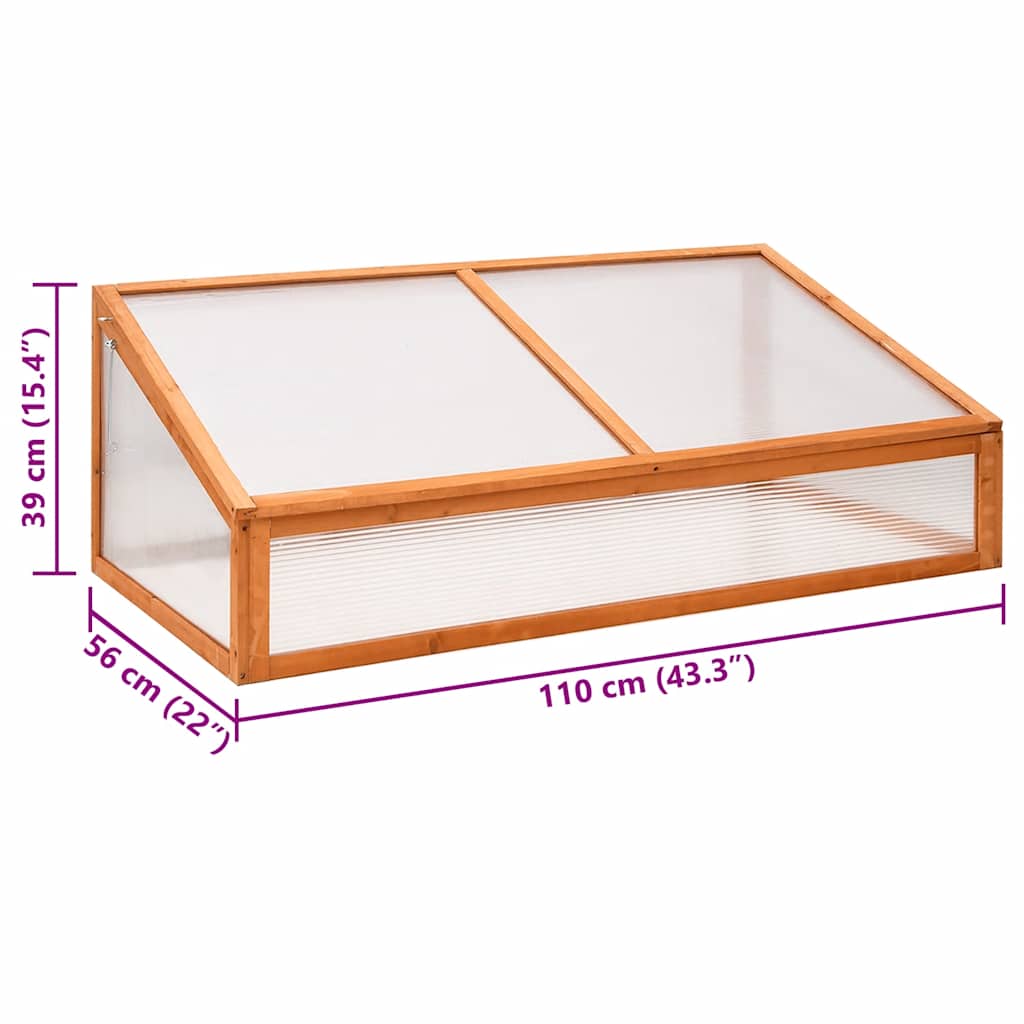 Serra Arancione 110x56x39 cm Legno di Abete