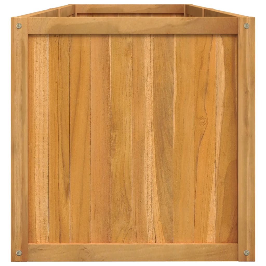 Letto da Giardino Rialzato 150x50x50 cm Legno Massello di Teak