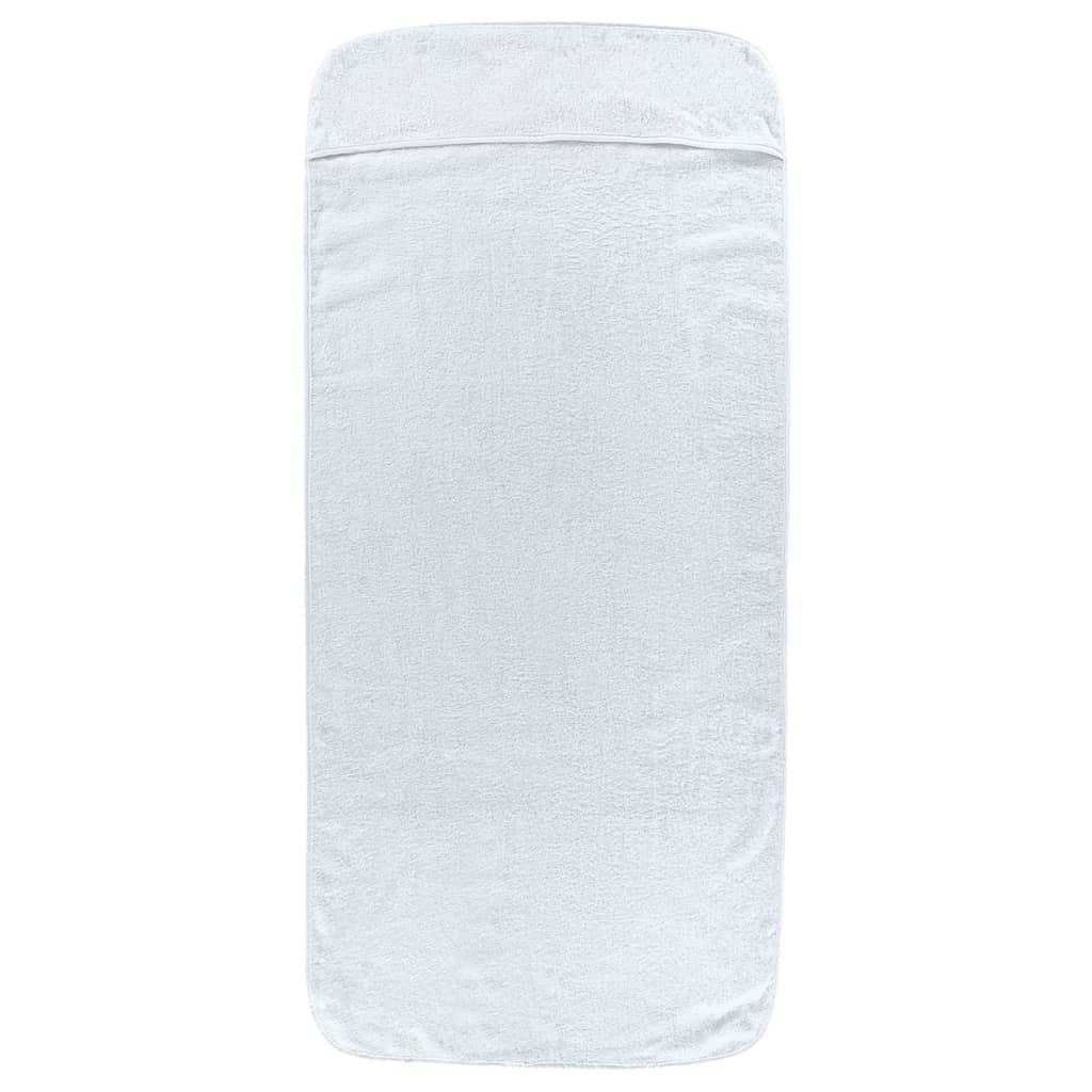 Asciugamani da Spiaggia 2 pz Bianchi 75x200 cm Tessuto 400 GSM