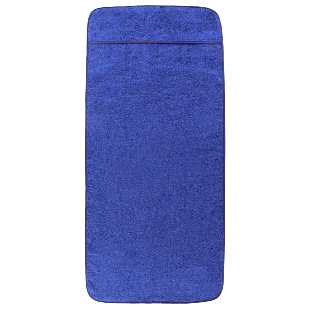 Asciugamani da Spiaggia 2pz Blu Reale 60x135 cm Tessuto 400 GSM