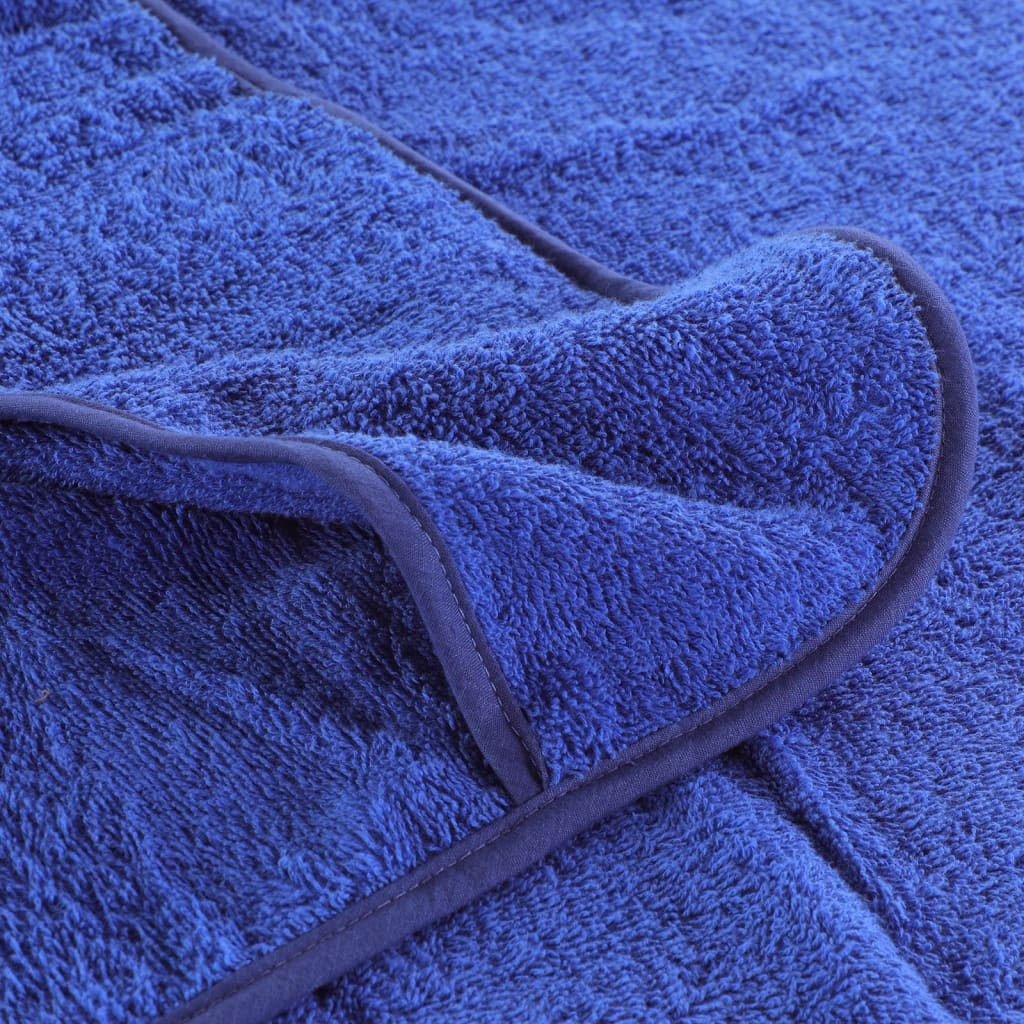 Asciugamani da Spiaggia 2pz Blu Reale 75x200 cm Tessuto 400 GSM