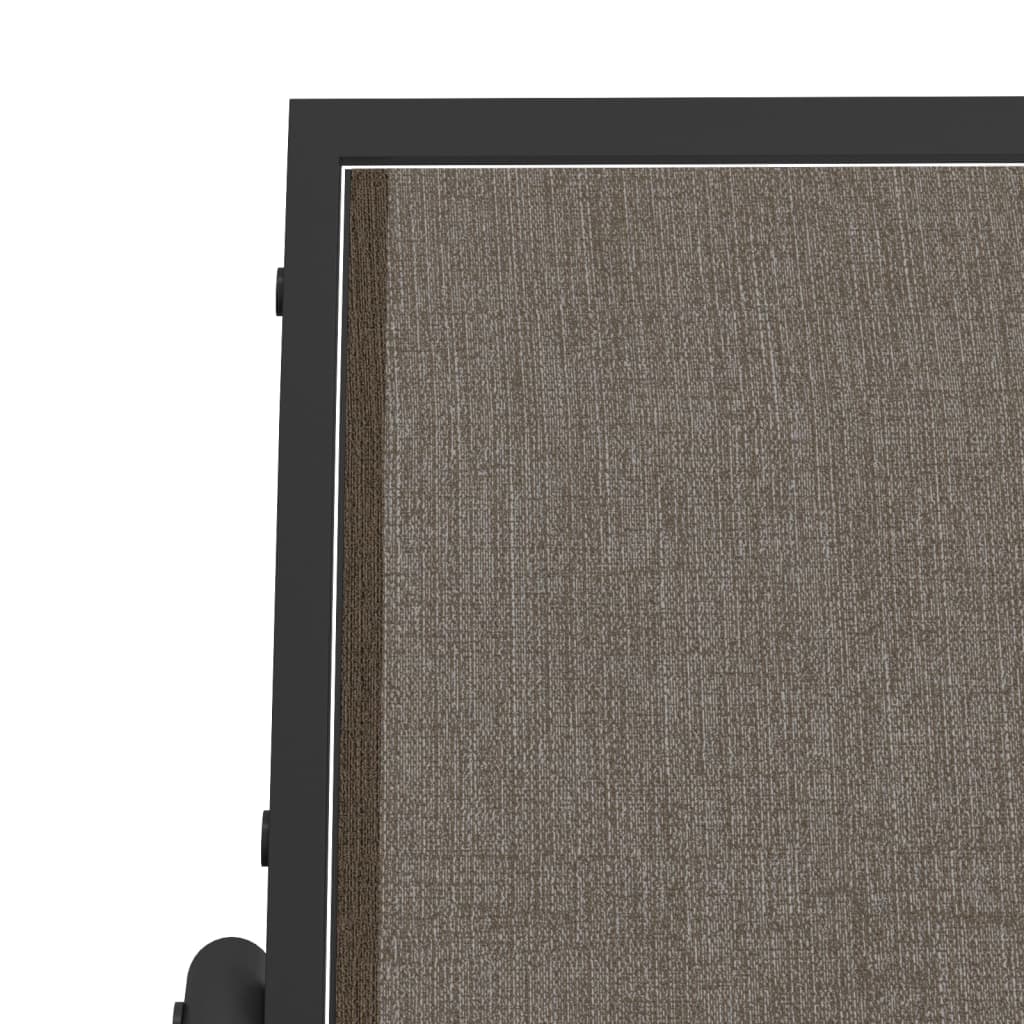 Sedia a Dondolo Giardino Marrone 61x76x87cm Textilene e Acciaio
