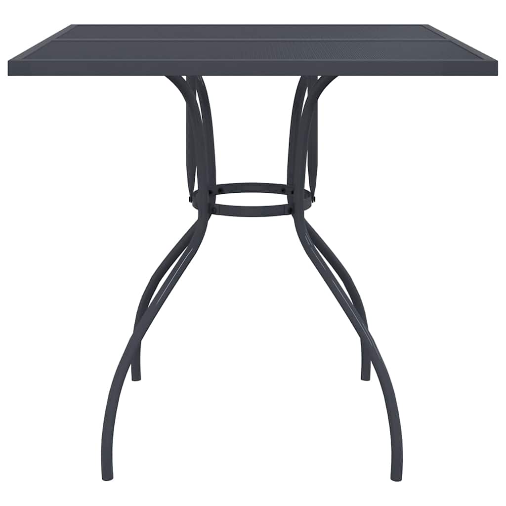 Tavolo da Giardino Antracite 80x80x72,5 cm Rete d'Acciaio