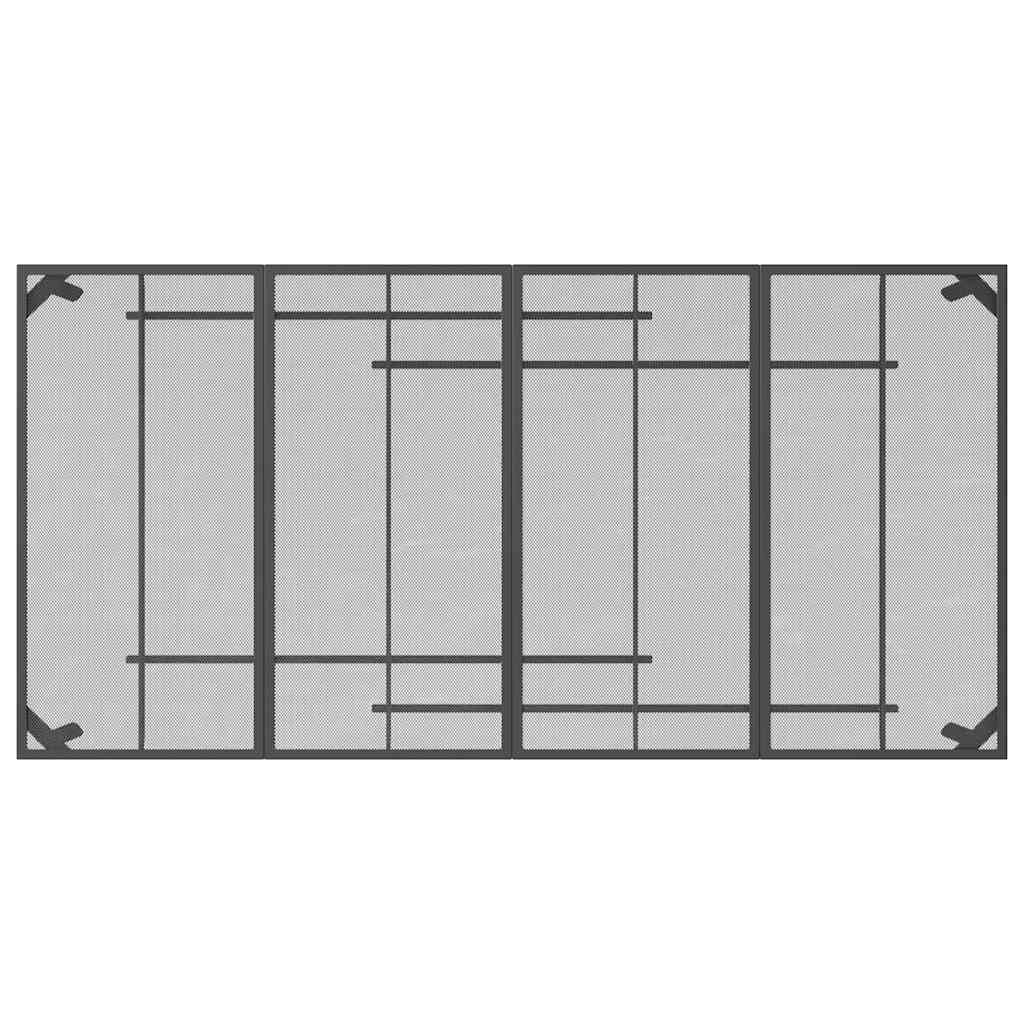 Tavolo da Giardino Antracite 200x100x72 cm Rete d'Acciaio