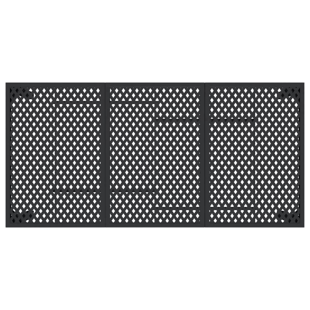 Tavolo da Giardino Antracite 165x80x72 cm Acciaio