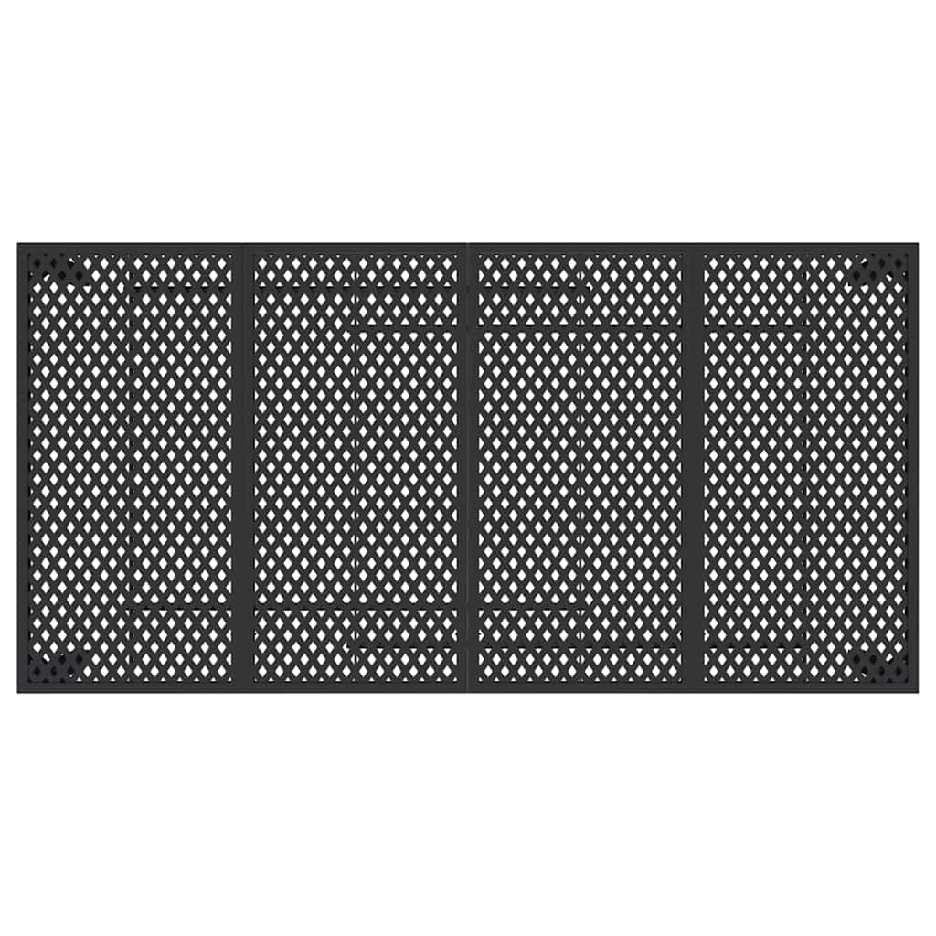 Tavolo da Giardino Antracite 200x100x72 cm Acciaio