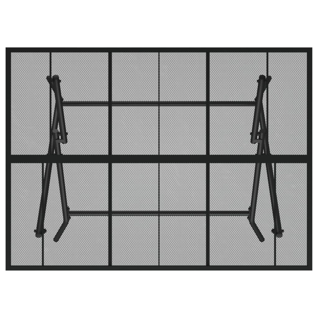 Tavolo da Giardino Pieghevole Antracite 110x80x72 Rete Acciaio