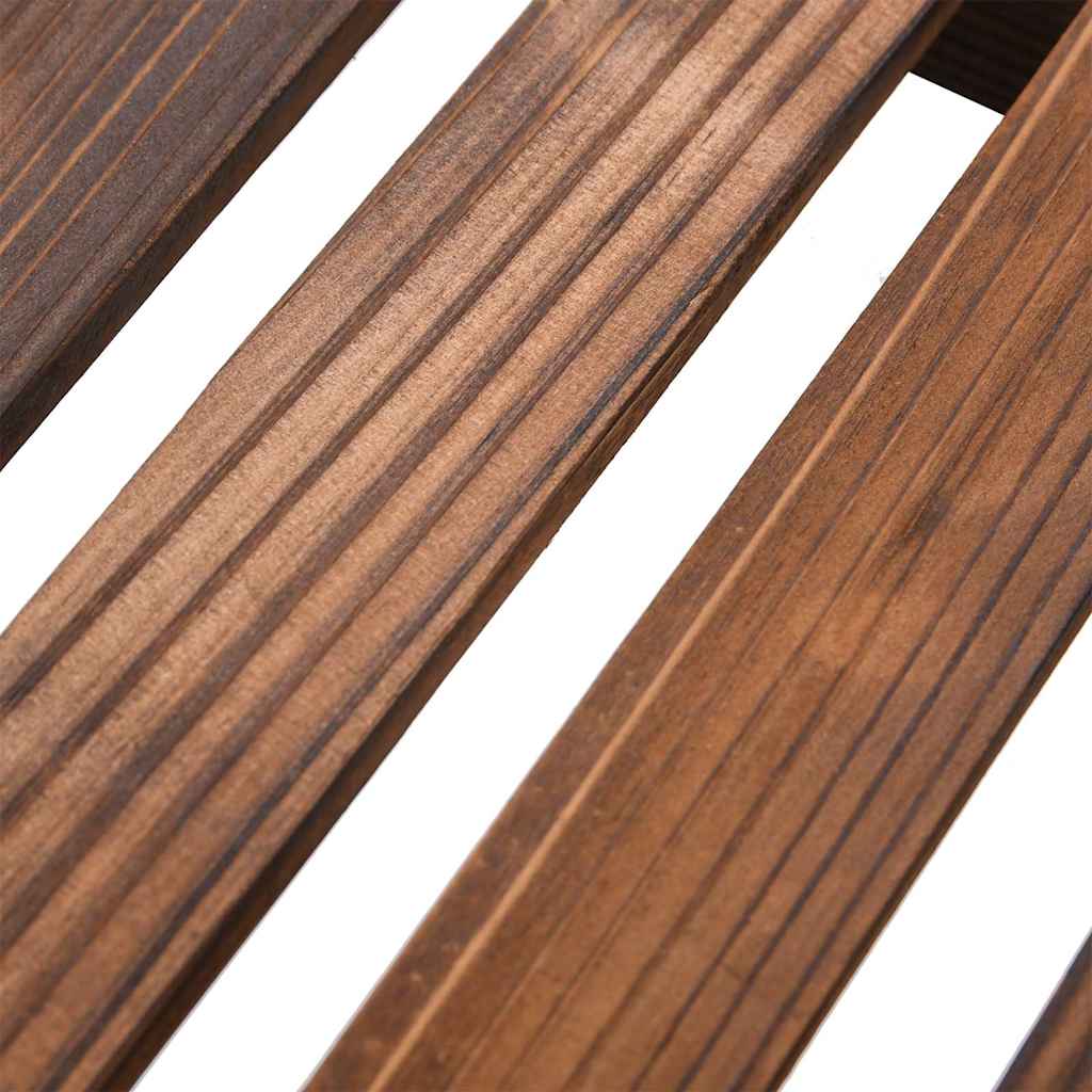 Portafiori con Ruote 110x25x101 cm in Legno Massello di Abete