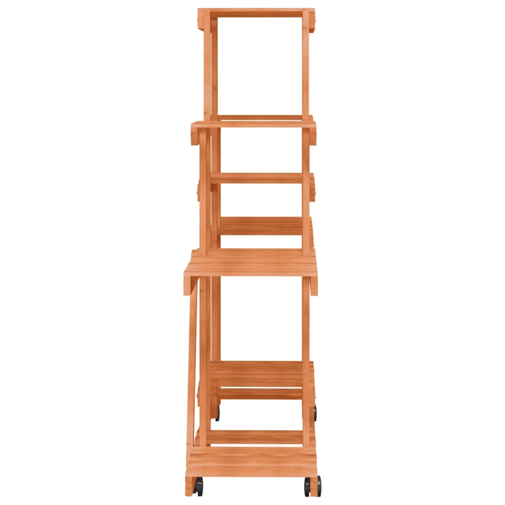 Portafiori con Ruote 110x25x101 cm in Legno Massello di Abete