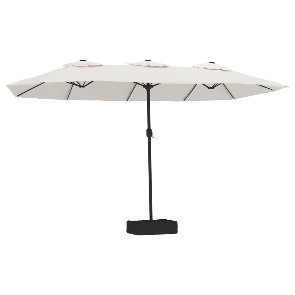 Ombrellone a Doppia Testa Bianco Sabbia 449x265 cm