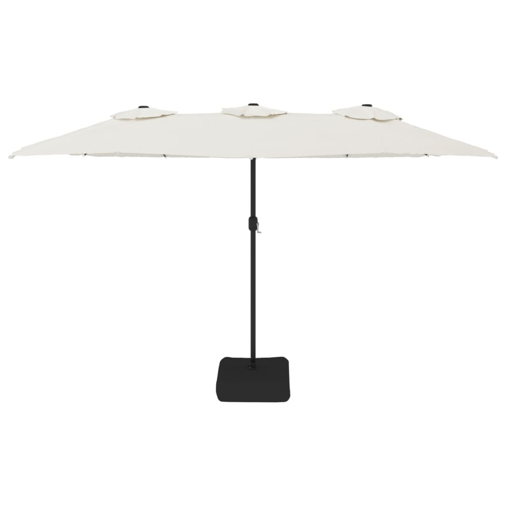 Ombrellone a Doppia Testa Bianco Sabbia 449x265 cm