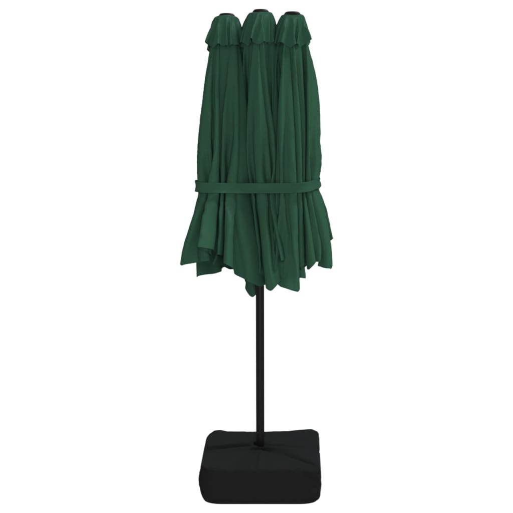 Ombrellone a Doppia Testa Verde 449x265 cm