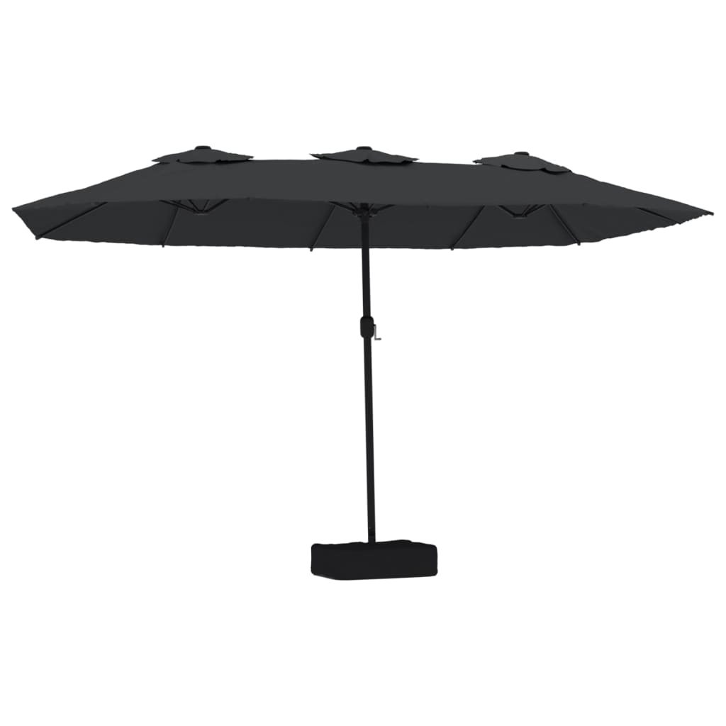 Ombrellone a Doppia Testa Nero 449x265 cm
