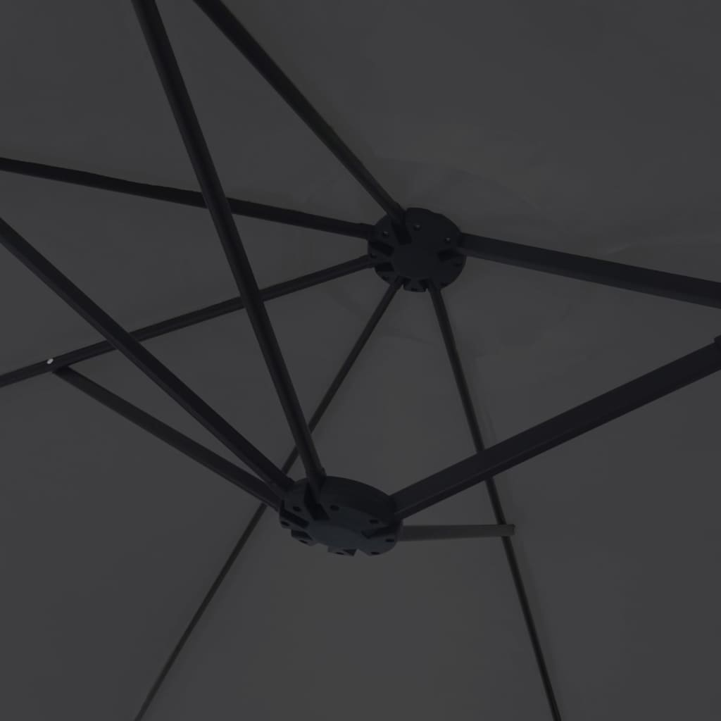 Ombrellone a Doppia Testa Nero 449x265 cm