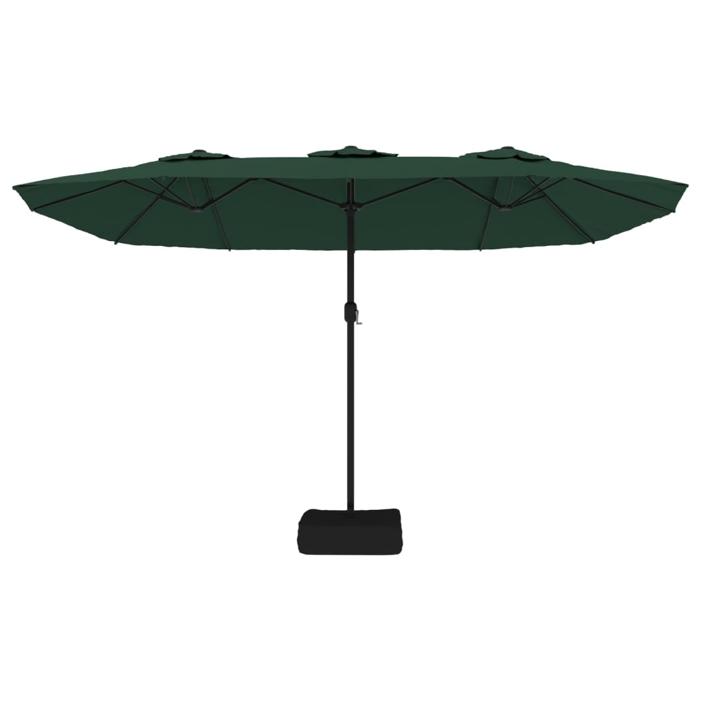 Ombrellone a Doppia Testa con LED Verde 449x265 cm