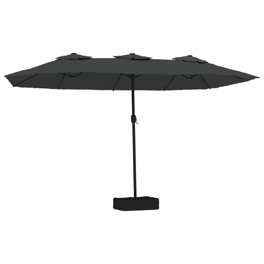 Ombrellone a Doppia Testa con LED Antracite 449x265 cm