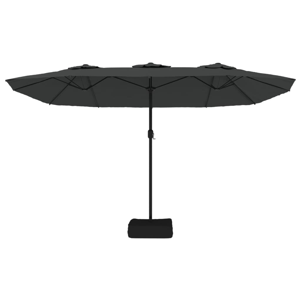 Ombrellone a Doppia Testa con LED Antracite 449x265 cm