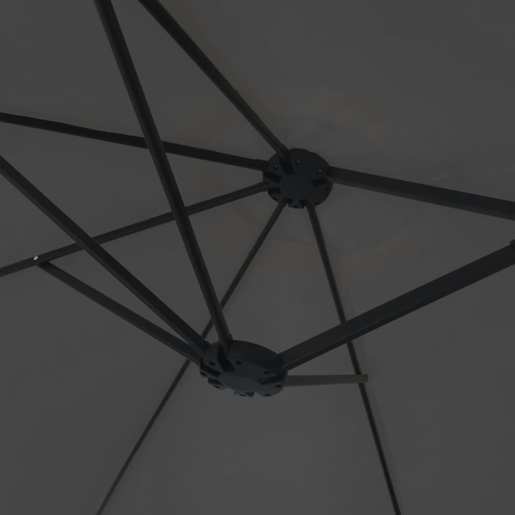 Ombrellone a Doppia Testa con LED Antracite 449x265 cm