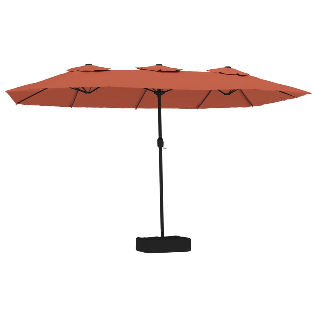 Ombrellone a Doppia Testa con LED Terracotta 449x265 cm
