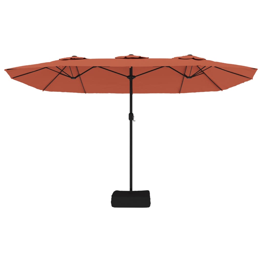 Ombrellone a Doppia Testa con LED Terracotta 449x265 cm