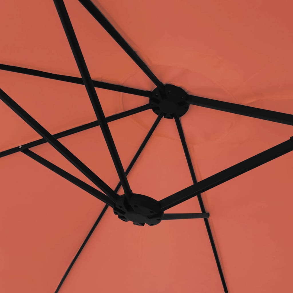 Ombrellone a Doppia Testa con LED Terracotta 449x265 cm